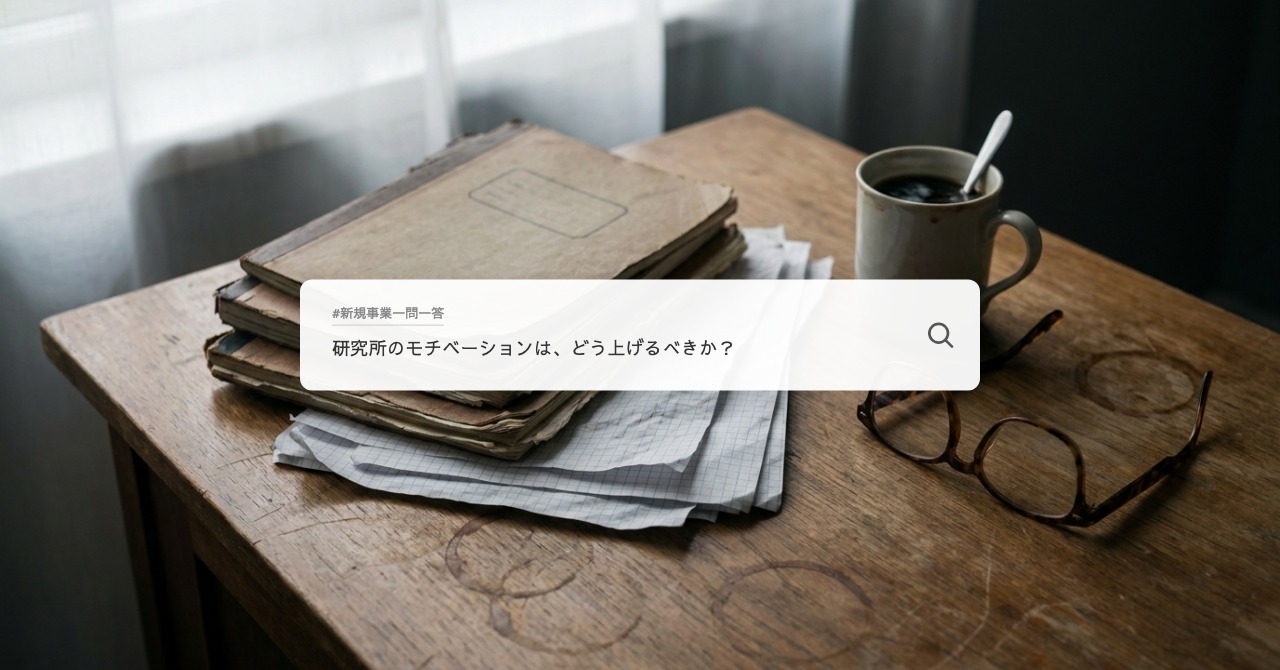 研究所のモチベーションは、どう上げるべきか？