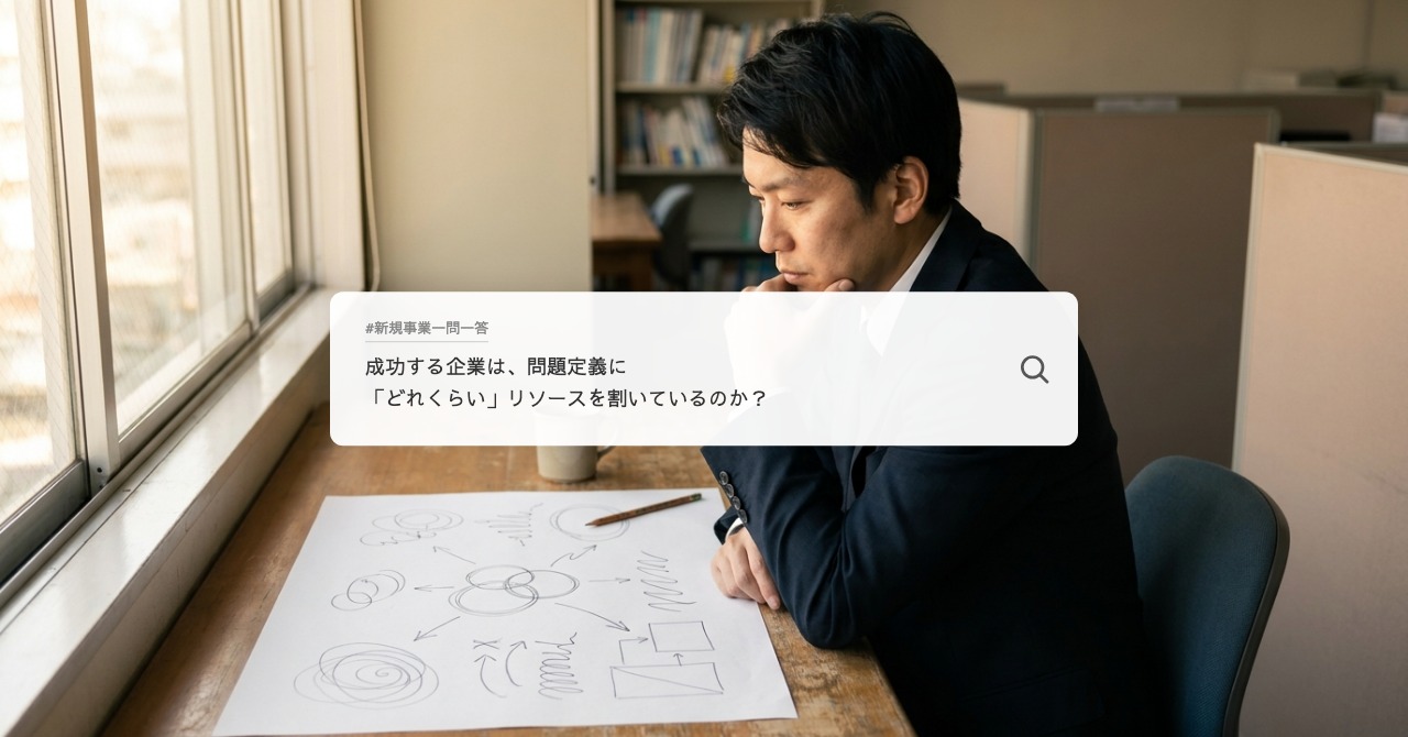 成功する企業は、問題定義に「どれくらい」リソースを割いているのか？